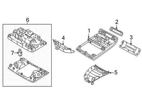 2023 Volkswagen Taos Overhead Console Diagram