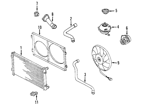 2001 Volkswagen Beetle Cooling Fan
