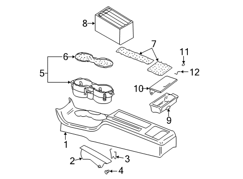 2001 Volkswagen Passat Center Console Diagram