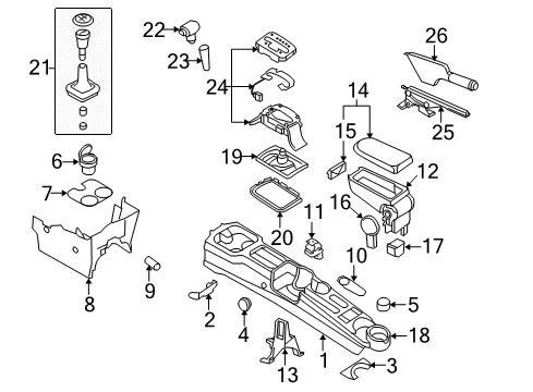 2010 Volkswagen Beetle Center Console Diagram