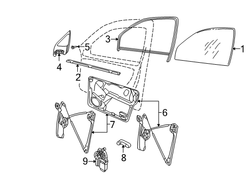2002 Volkswagen Golf Front Door Diagram