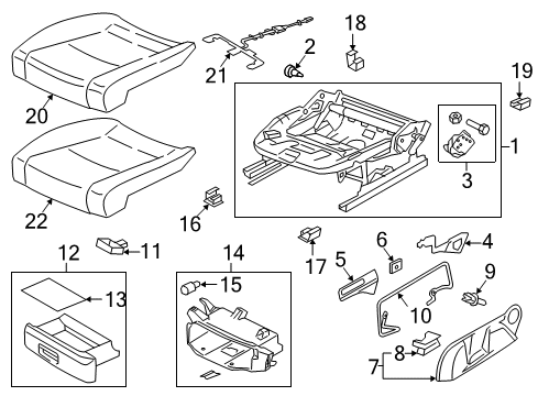 2015 Volkswagen Golf Front Seat Components