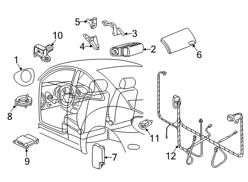 2003 Volkswagen Beetle Air Bag Components Diagram