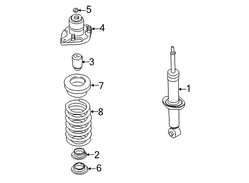 2002 Volkswagen Passat Struts & Components Diagram 3