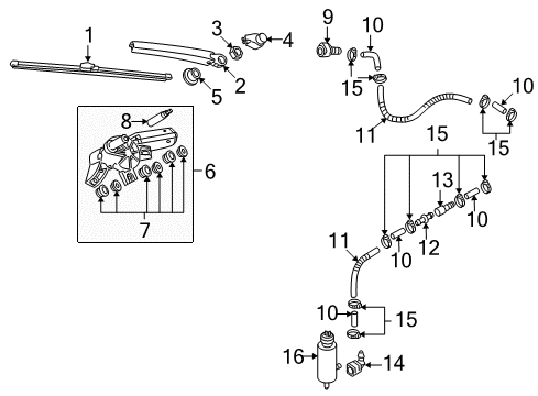 2006 Volkswagen GTI Wipers Diagram