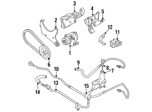 1994 Volkswagen Jetta P/S Pump & Hoses Diagram