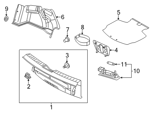 2014 Volkswagen Beetle Interior Trim - Rear Body Diagram