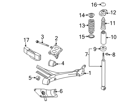 2000 Volkswagen Beetle Rear Suspension Components Diagram