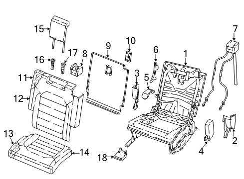2025 Volkswagen Atlas Third Row Seats Diagram