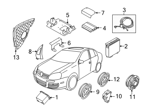 2013 Volkswagen Golf R Sound System Diagram