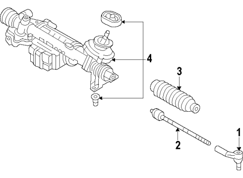2008 Volkswagen R32 Steering Gear & Linkage Diagram 2