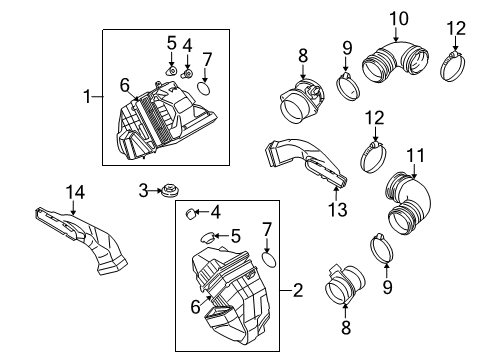 2005 Volkswagen Phaeton Filters Diagram