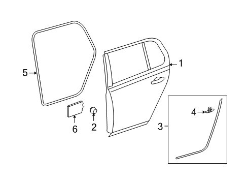 2013 Volkswagen Golf R Door & Components Diagram 3