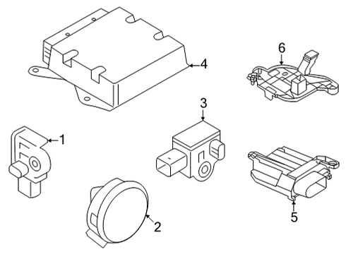 2024 Volkswagen GTI Air Bag Components Diagram