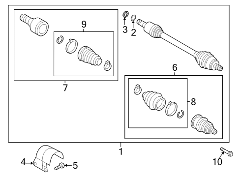 2023 Volkswagen Arteon Drive Axles - Front Diagram 2
