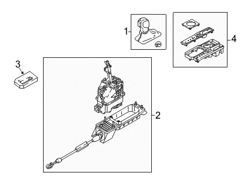 2022 Volkswagen Atlas Shifter Housing Diagram