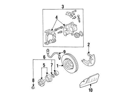 1999 Volkswagen Jetta Front Brakes Diagram
