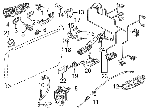 2015 Volkswagen Beetle Lock & Hardware Diagram
