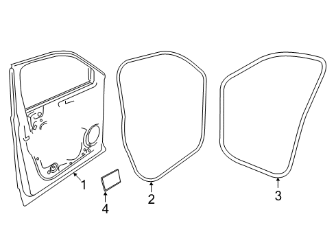 2025 Volkswagen Atlas Door & Components Diagram