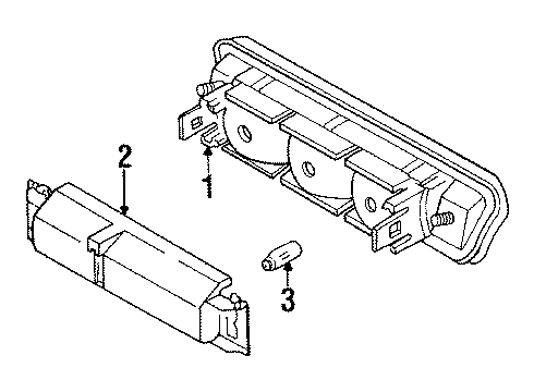 1991 Volkswagen Corrado High Mount Lamps Diagram