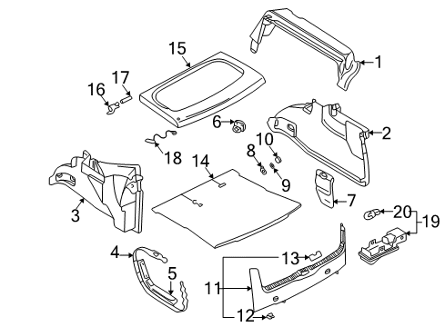 2006 Volkswagen Golf Interior Trim - Rear Body Diagram