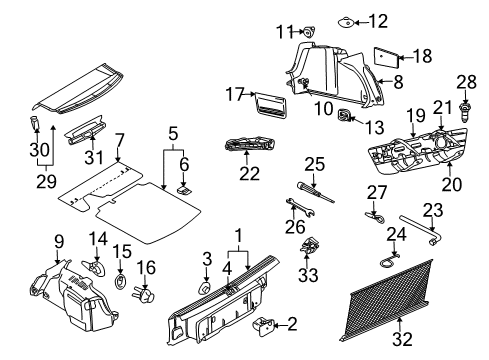 2007 Volkswagen Jetta Interior Trim - Rear Body Diagram