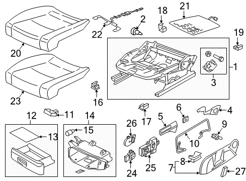 2020 Volkswagen GTI Front Seat Components