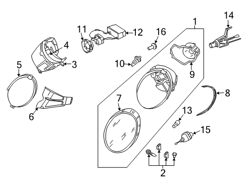 2005 Volkswagen Beetle Bulbs Diagram