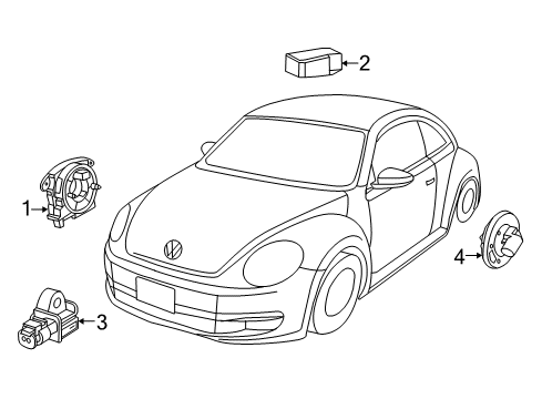 2016 Volkswagen Beetle Air Bag Components Diagram