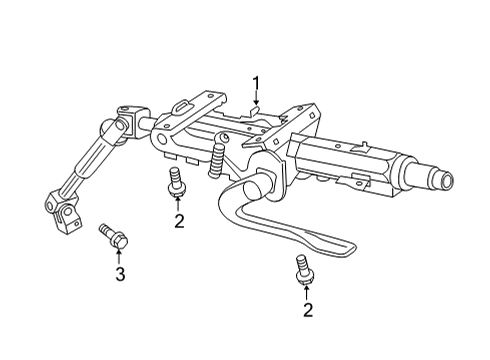 2021 Volkswagen Golf Steering Column Assembly Diagram