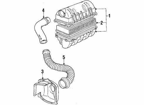 1985 Volkswagen Jetta Air Inlet - Air Diagram 2