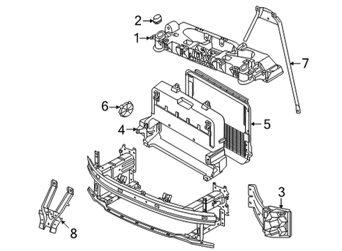 2025 Volkswagen ID.4 Radiator Support Diagram