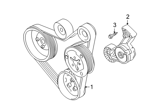 2005 Volkswagen Jetta Belts & Pulleys Diagram