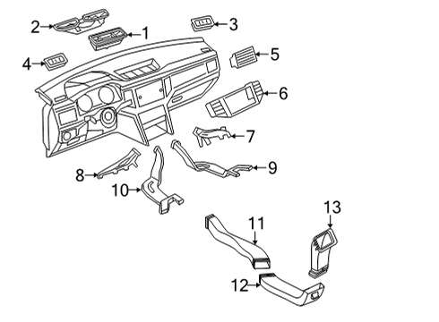 2020 Volkswagen Atlas Cross Sport Ducts Diagram