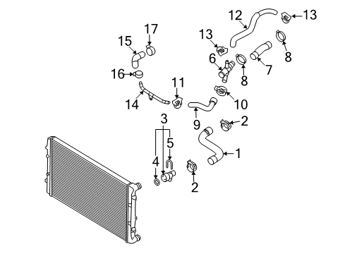 2006 Volkswagen GTI Hoses, Lines & Pipes Diagram