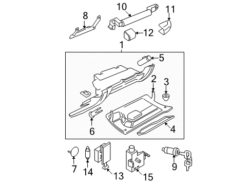 2000 Volkswagen Beetle Glove Box Diagram