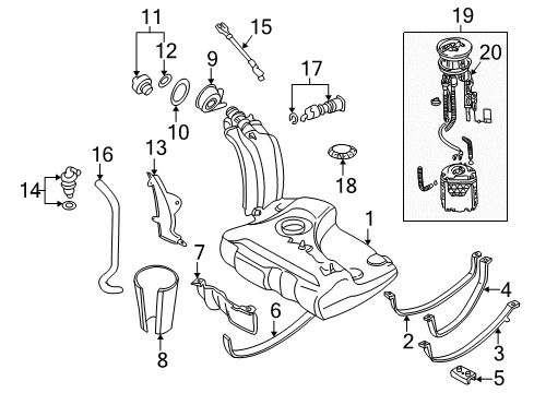 1999 Volkswagen Cabrio Cap Gasket Diagram for 191-201-557