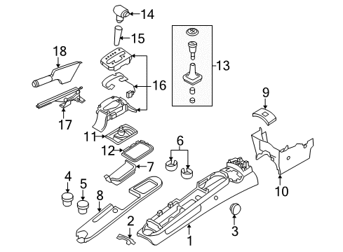 2007 Volkswagen Beetle Shift Indicator Diagram for 1C0-713-203-B-08H
