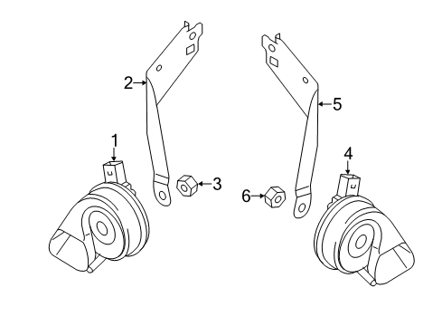 2013 Volkswagen Touareg Horn