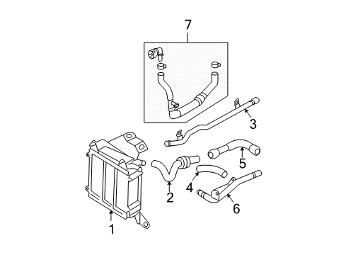 2001 Volkswagen Jetta Radiator & Components Diagram