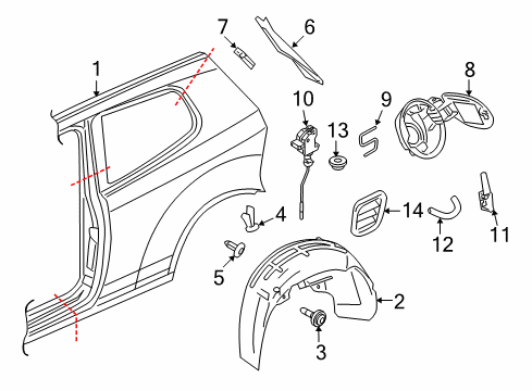 2007 Volkswagen GTI Fuel Door Diagram