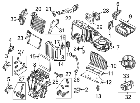 2020 Volkswagen Passat A/C & Heater Control Units Diagram