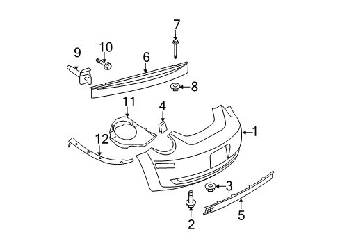 2006 Volkswagen Beetle Bumper & Components - Rear Diagram
