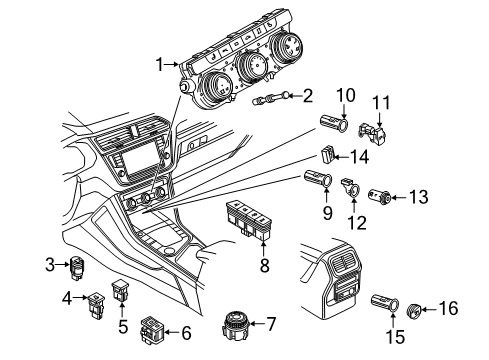 2018 Volkswagen Tiguan Electrical Components - Console Diagram