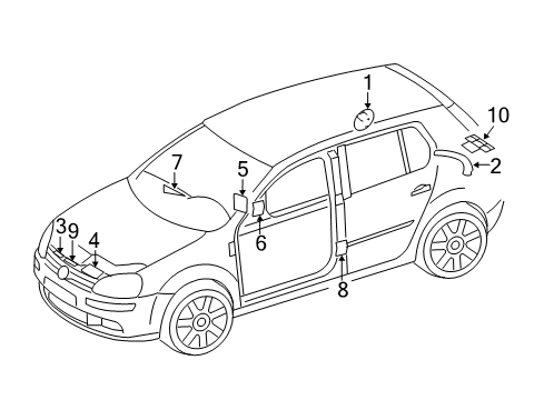 2012 Volkswagen Golf R Information Labels