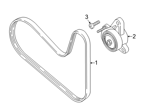 2015 Volkswagen Beetle Belts & Pulleys - Belts Diagram 2