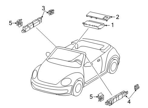 2015 Volkswagen Beetle Antenna & Radio
