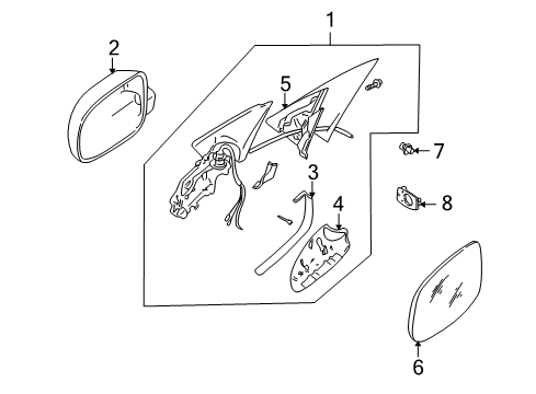 2002 Volkswagen Golf Outside Mirrors Diagram