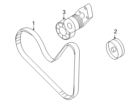 2014 Volkswagen CC Belts & Pulleys - Belts Diagram 2