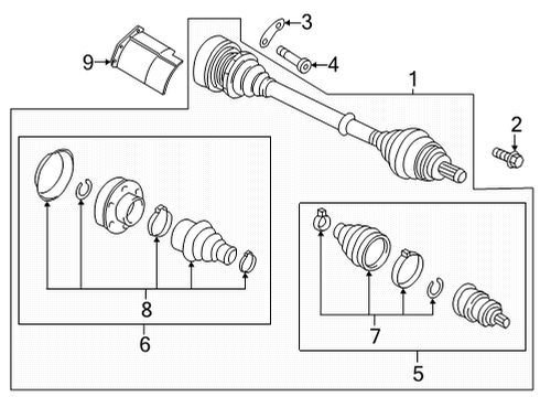 2023 Volkswagen GTI Front Axle Diagram